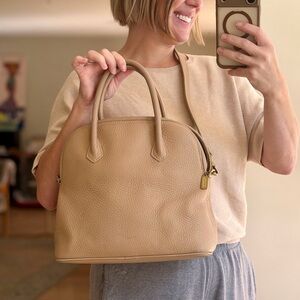 Vintage Coach Sonoma Satchel #4921 Natural Grain Leather Cream Crossbody Purse